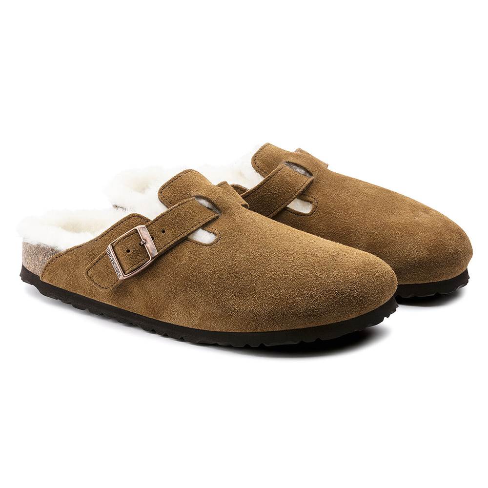 ビルケンシュトック ボストン スエードレザー ソフトベッド BIRKENSTOCK Boston Suede Leather SFB ミンク メンズ  サンダル レギュラー幅 GC1009542