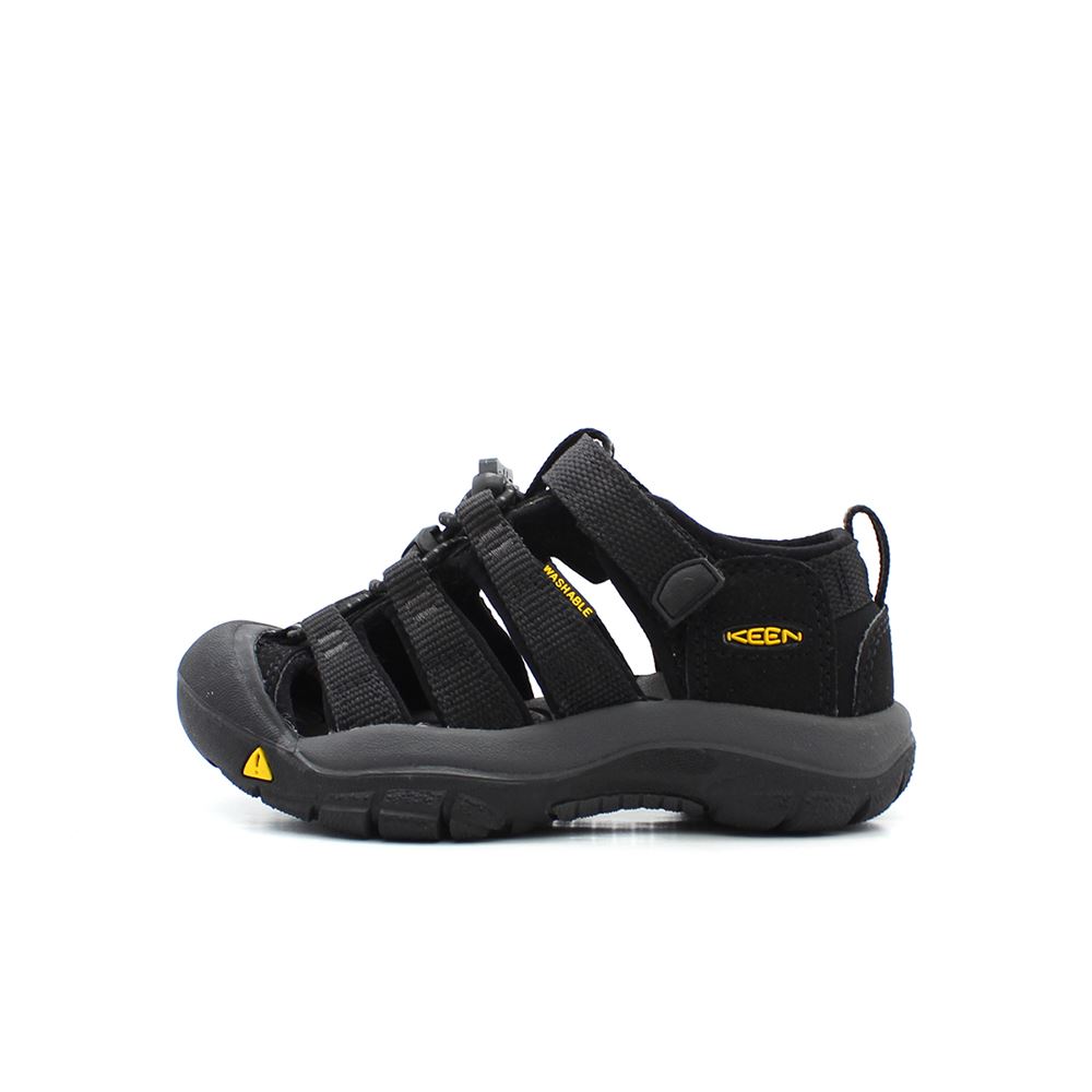 キーン キッズ ニューポート エイチツー リトルキッズ Keen Newport H2 Children Black Keen Yellow キッズ サンダル アウトドア キャンプ 海 川 レジャー