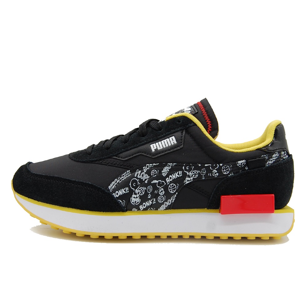 プーマ フューチャーライダー ピーナッツ Puma Future Rider Peanuts Puma Black Puma White レディース スニーカー Snoopy スヌーピー チャーリー ブラウン 3804 01