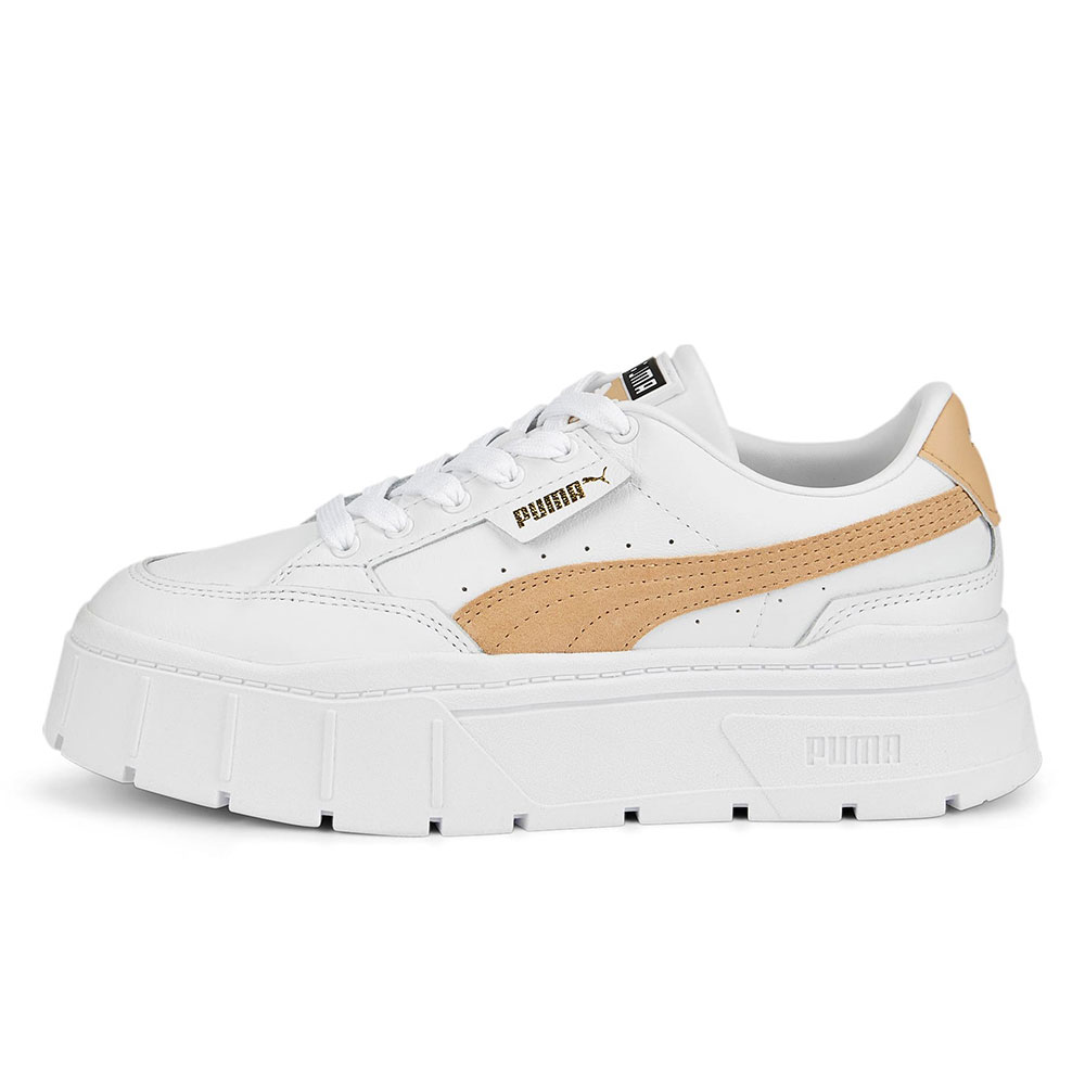 プーマ メイズ スタック ウィメンズ PUMA MAYZE STACK WNS PUMA WHITE-LIGHT SAND レディース スニーカー  厚底スニーカー プラットフォーム 384363-03